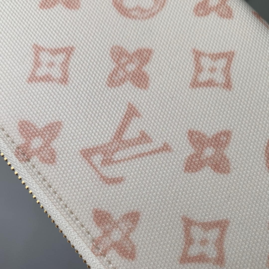LV M27683 Louis Vuitton Zippy Wallet  Other Monogram Canvas Apricot Beige