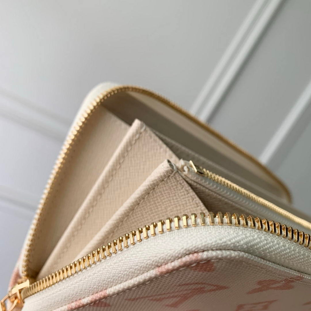 LV M27683 Louis Vuitton Zippy Wallet  Other Monogram Canvas Apricot Beige
