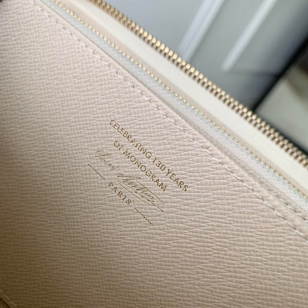 LV M27683 Louis Vuitton Zippy Wallet  Other Monogram Canvas Apricot Beige