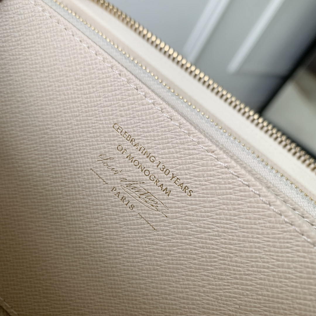 LV M27683 Louis Vuitton Zippy Wallet  Other Monogram Canvas Apricot Beige
