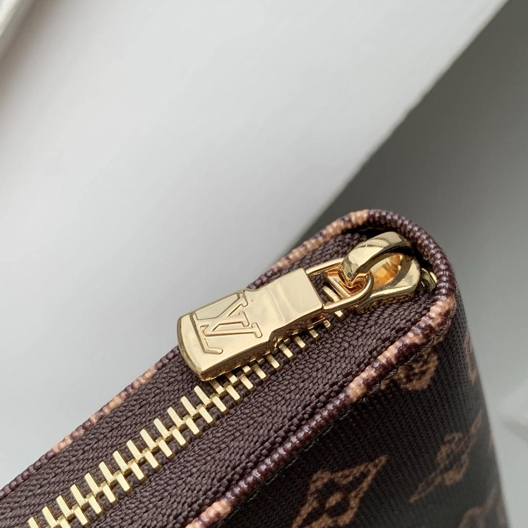 LV M27683 Louis Vuitton Zippy Wallet  Other Monogram Canvas Coffe Brown