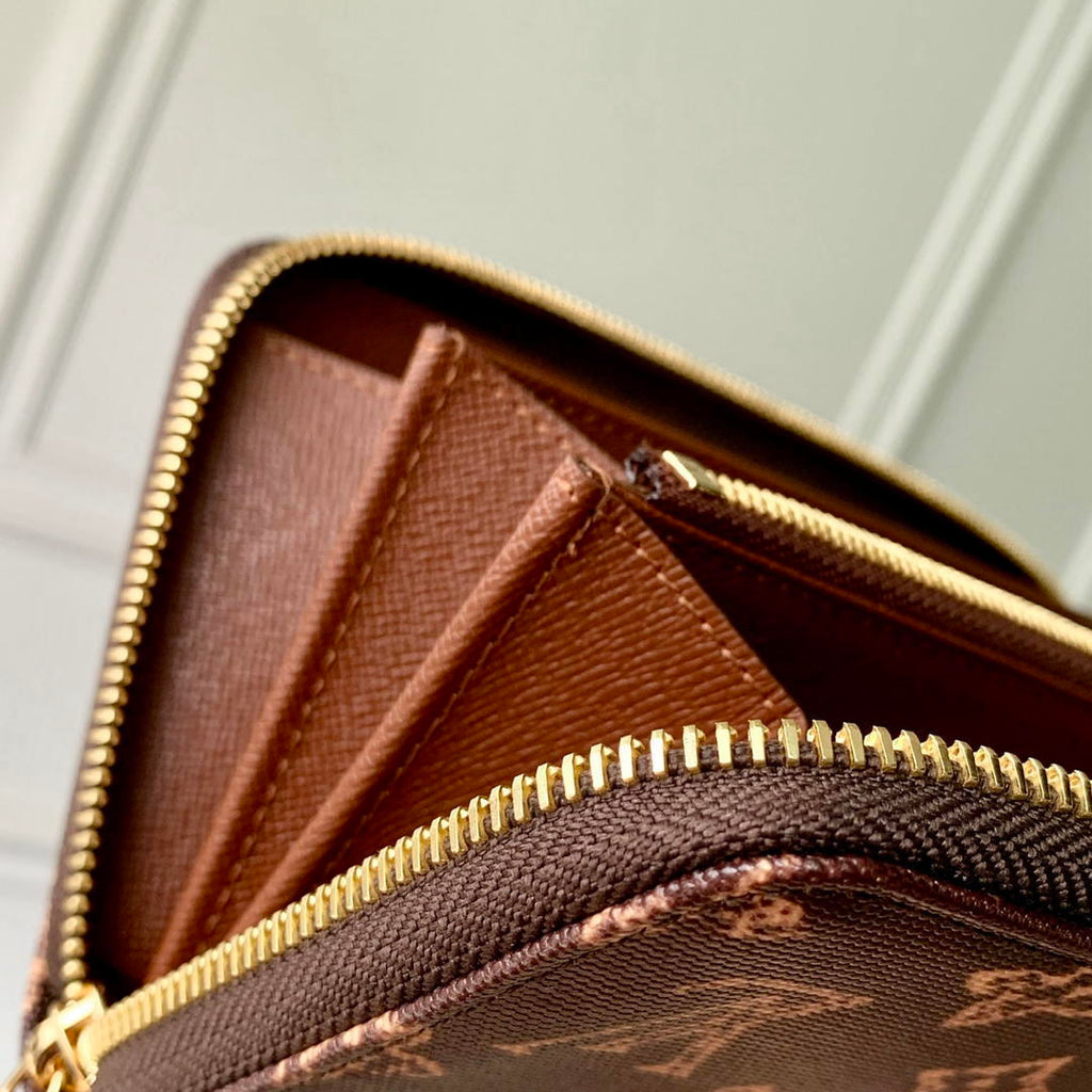 LV M27683 Louis Vuitton Zippy Wallet  Other Monogram Canvas Coffe Brown