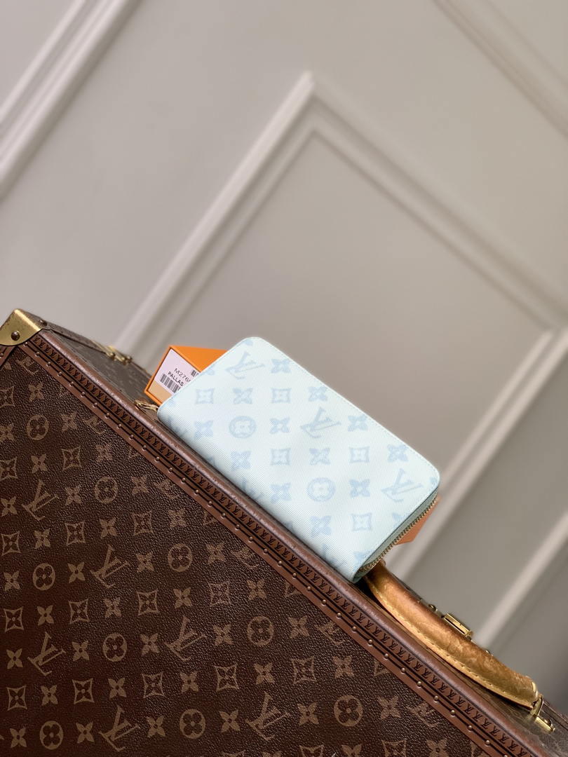 LV M27683 Louis Vuitton Zippy Wallet  Other Monogram Canvas Light Blue