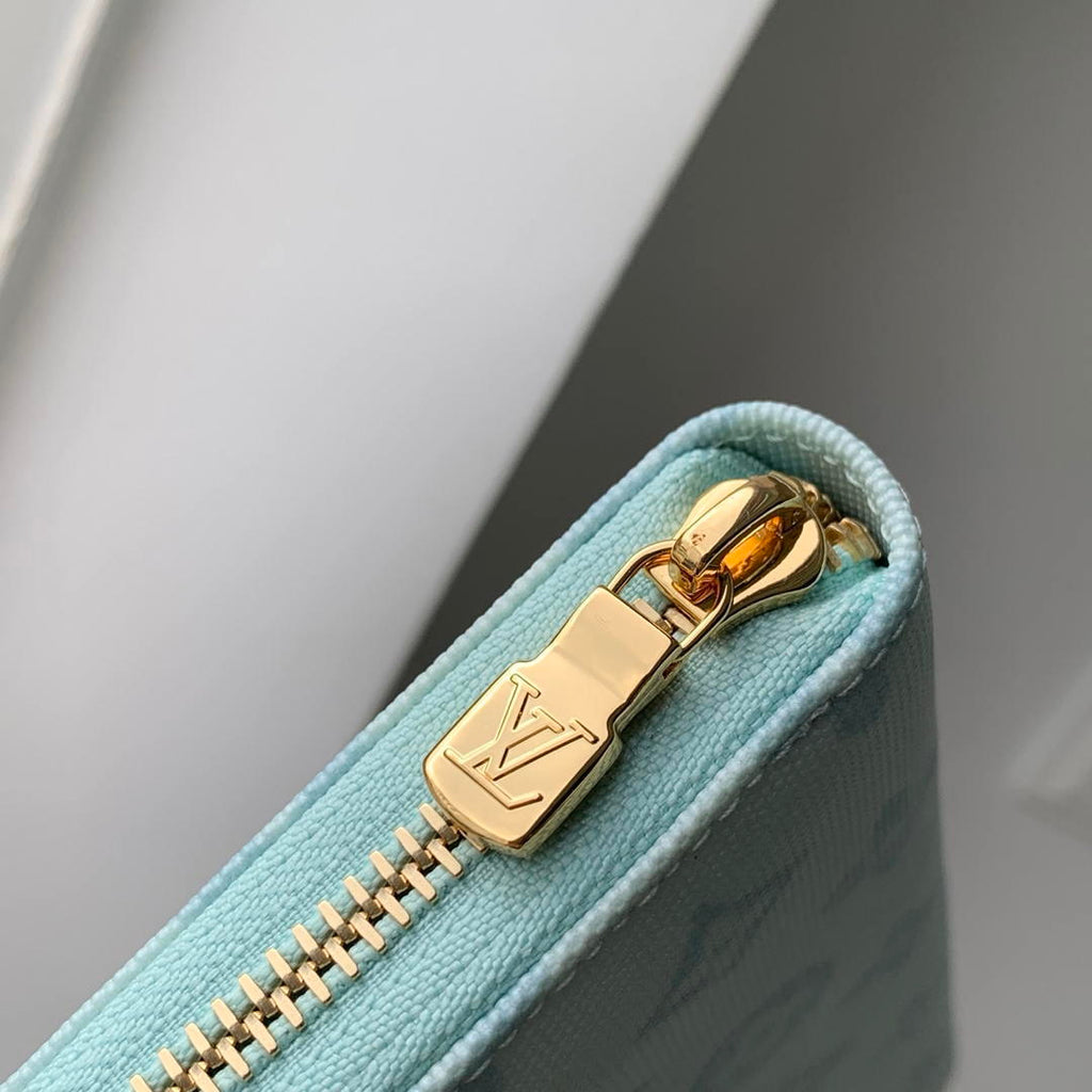 LV M27683 Louis Vuitton Zippy Wallet  Other Monogram Canvas Light Blue
