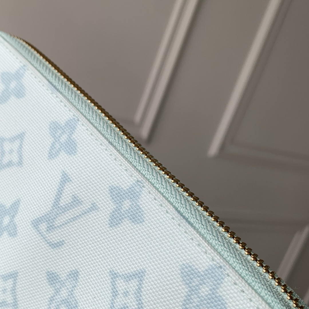 LV M27683 Louis Vuitton Zippy Wallet  Other Monogram Canvas Light Blue