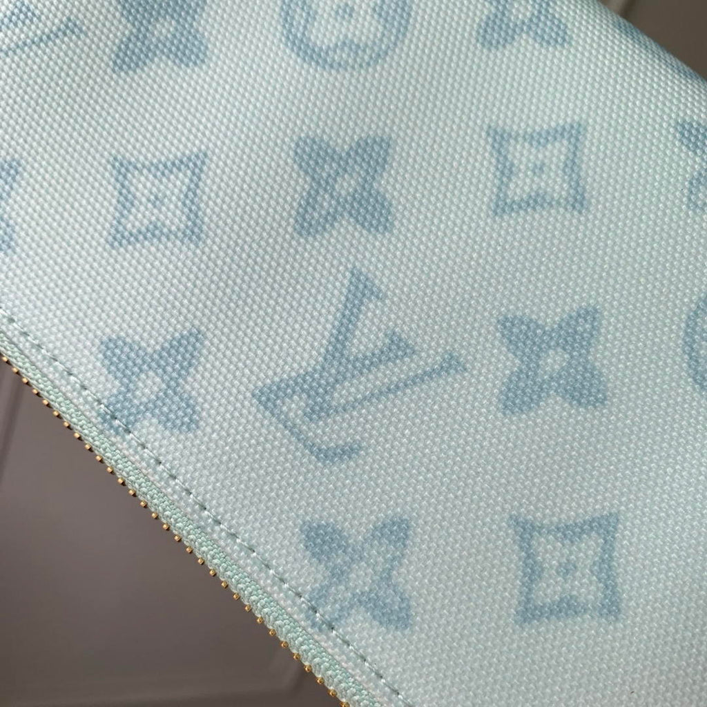 LV M27683 Louis Vuitton Zippy Wallet  Other Monogram Canvas Light Blue