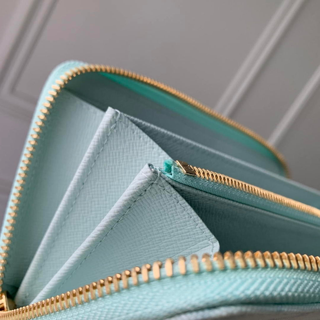 LV M27683 Louis Vuitton Zippy Wallet  Other Monogram Canvas Light Blue