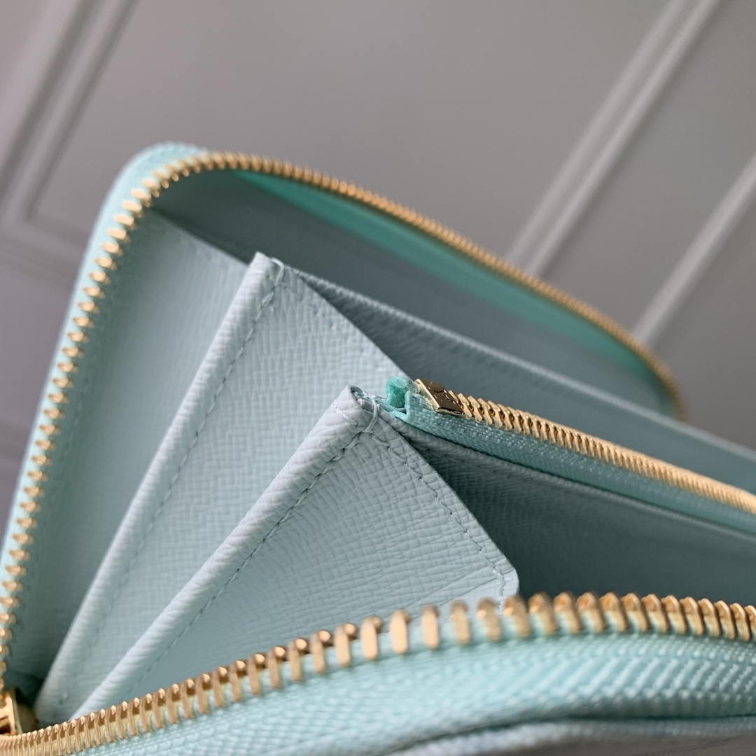 LV M27683 Louis Vuitton Zippy Wallet  Other Monogram Canvas Light Blue