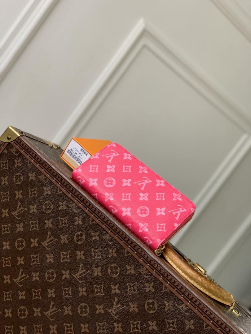 LV M27683 Louis Vuitton Zippy Wallet  Other Monogram Canvas  Rose Red