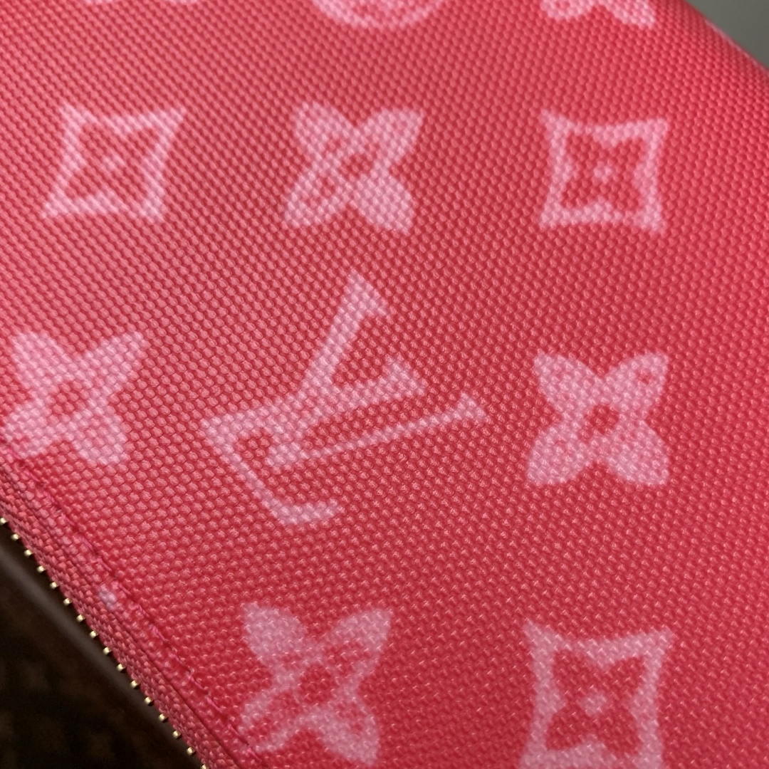 LV M27683 Louis Vuitton Zippy Wallet  Other Monogram Canvas  Rose Red