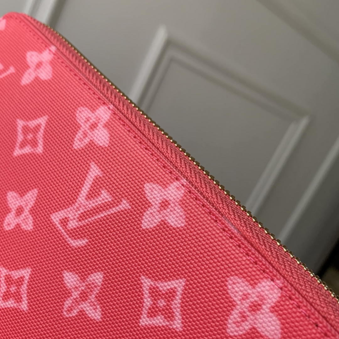 LV M27683 Louis Vuitton Zippy Wallet  Other Monogram Canvas  Rose Red