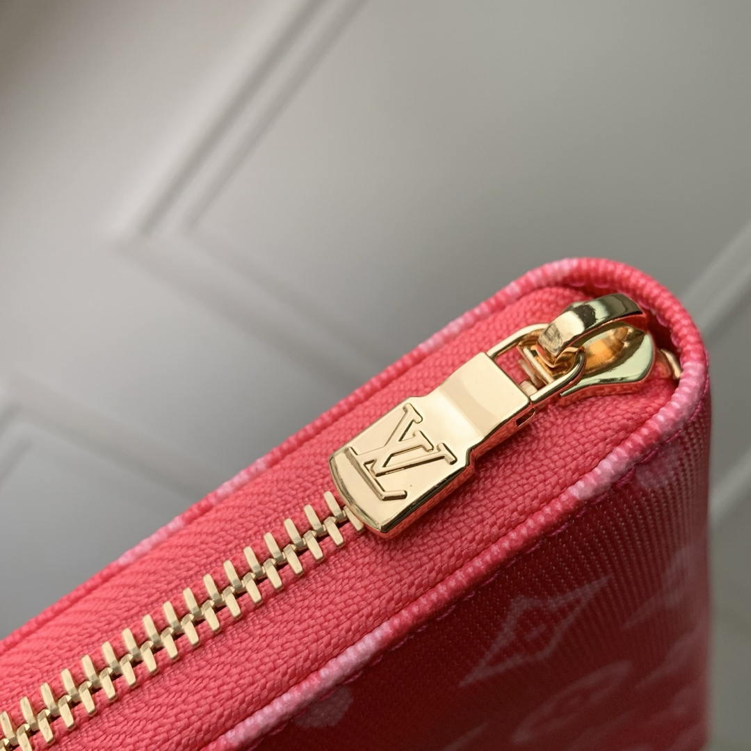 LV M27683 Louis Vuitton Zippy Wallet  Other Monogram Canvas  Rose Red