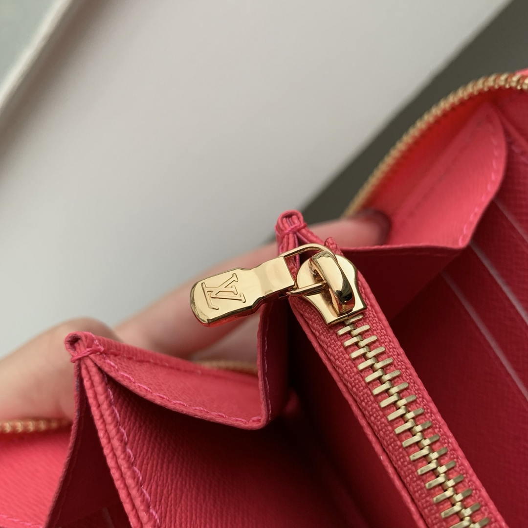 LV M27683 Louis Vuitton Zippy Wallet  Other Monogram Canvas  Rose Red