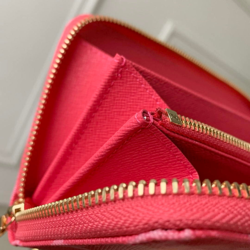 LV M27683 Louis Vuitton Zippy Wallet  Other Monogram Canvas  Rose Red