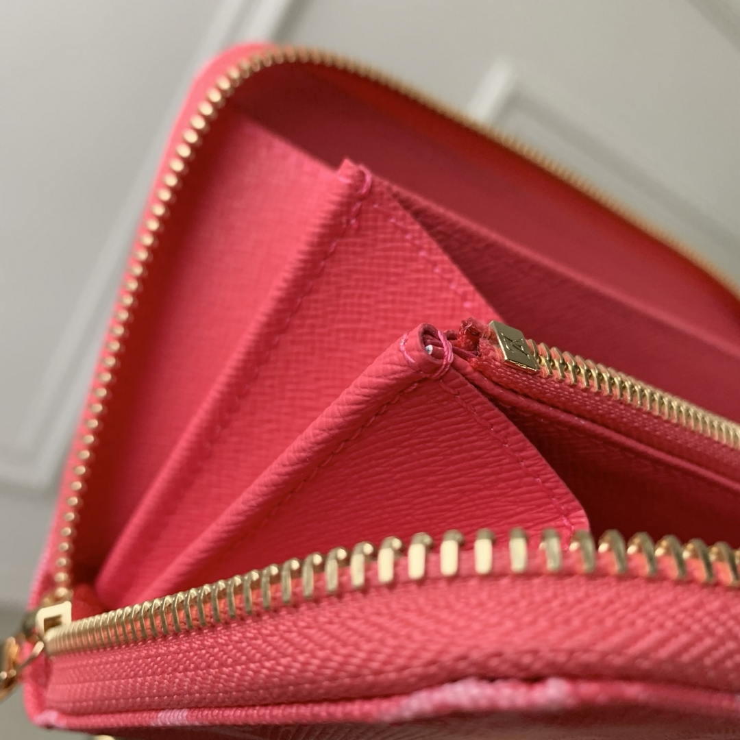 LV M27683 Louis Vuitton Zippy Wallet  Other Monogram Canvas  Rose Red