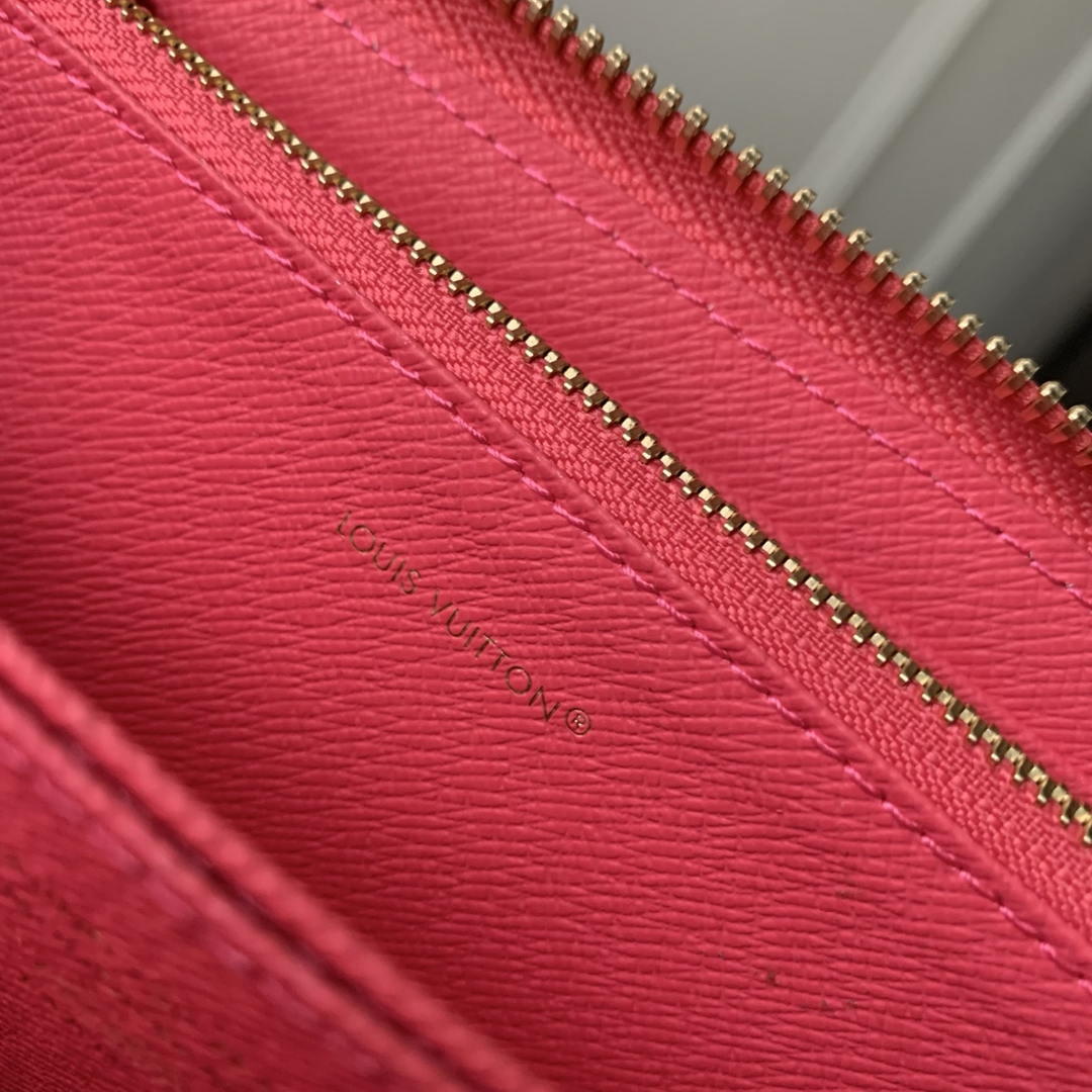 LV M27683 Louis Vuitton Zippy Wallet  Other Monogram Canvas  Rose Red