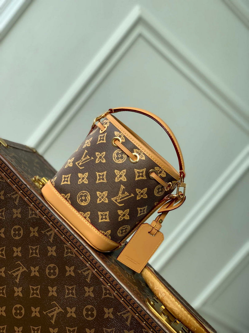 LV M27699 Louis Vuitton Nano No¨¦ Bag Monogram Origine Eb¨¨ne
