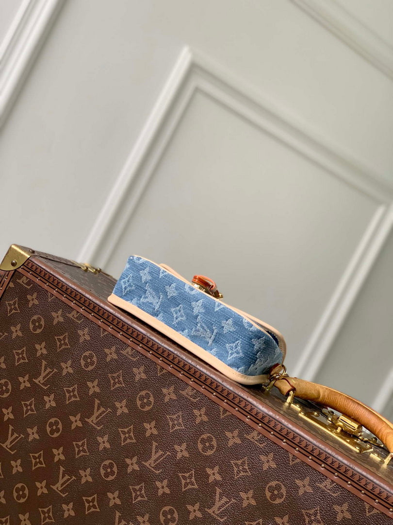 LV M27700 Louis Vuitton Nano Diane Bag Blue Denim