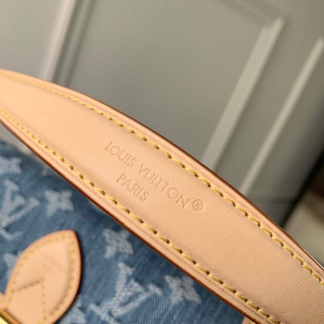 LV M27700 Louis Vuitton Nano Diane Bag Blue Denim