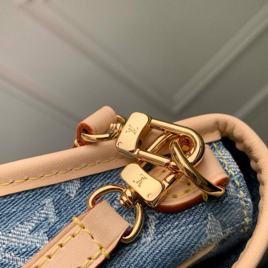 LV M27700 Louis Vuitton Nano Diane Bag Blue Denim