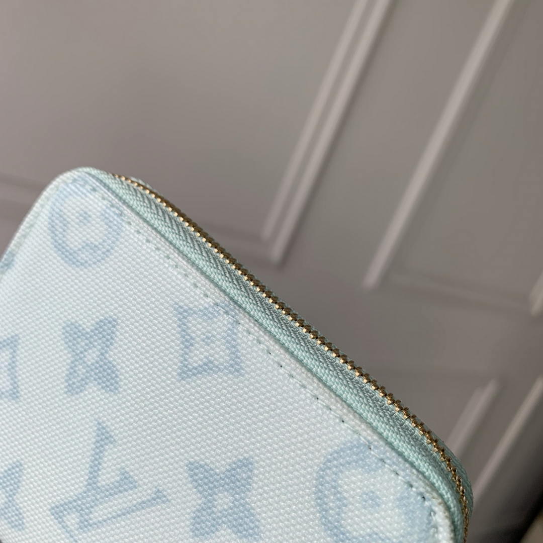 LV M27721 Louis Vuitton Zippy Coin Purse  Other Monogram Canvas  Light Blue
