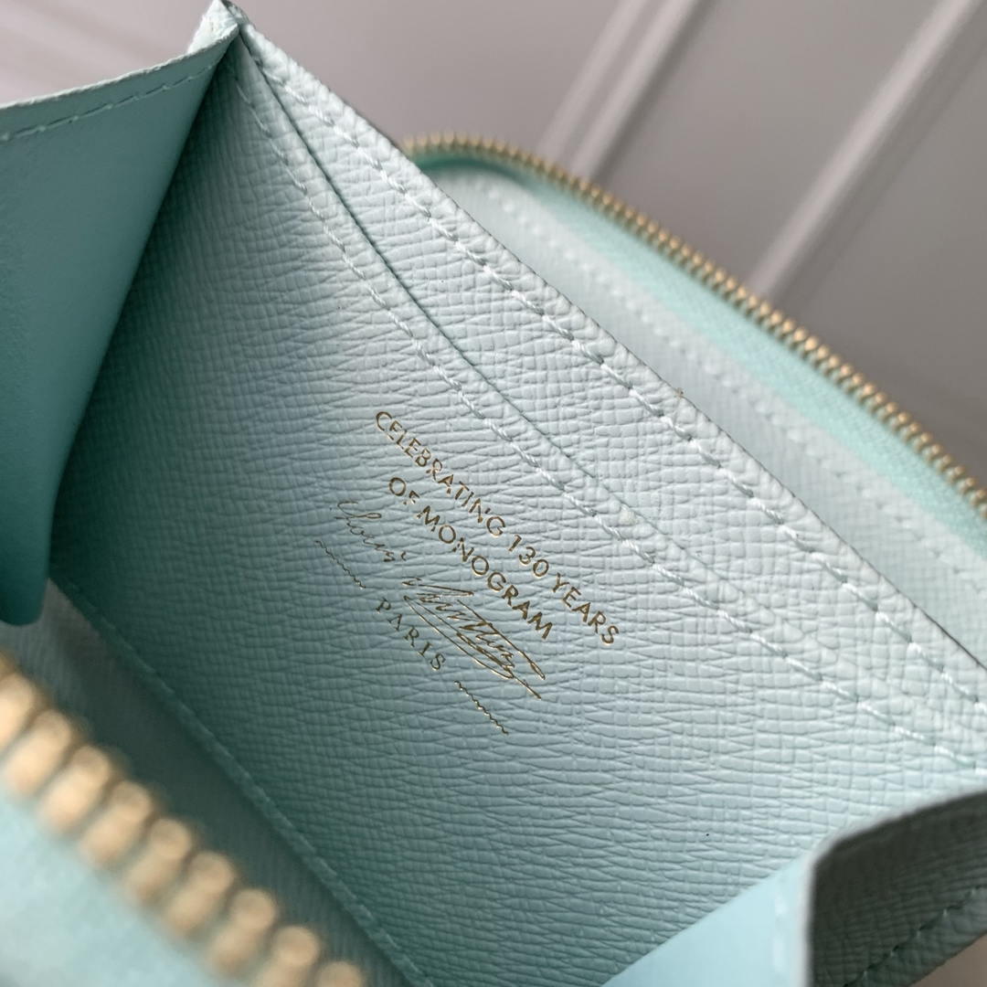 LV M27721 Louis Vuitton Zippy Coin Purse  Other Monogram Canvas  Light Blue