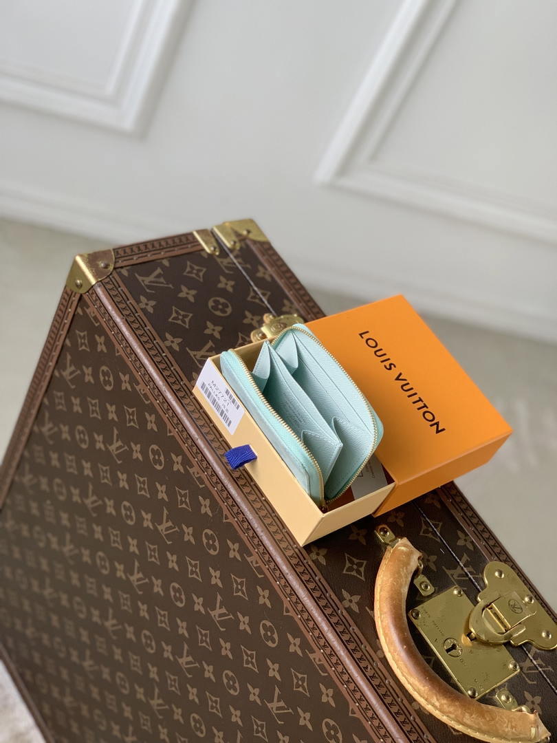 LV M27721 Louis Vuitton Zippy Coin Purse  Other Monogram Canvas  Light Blue