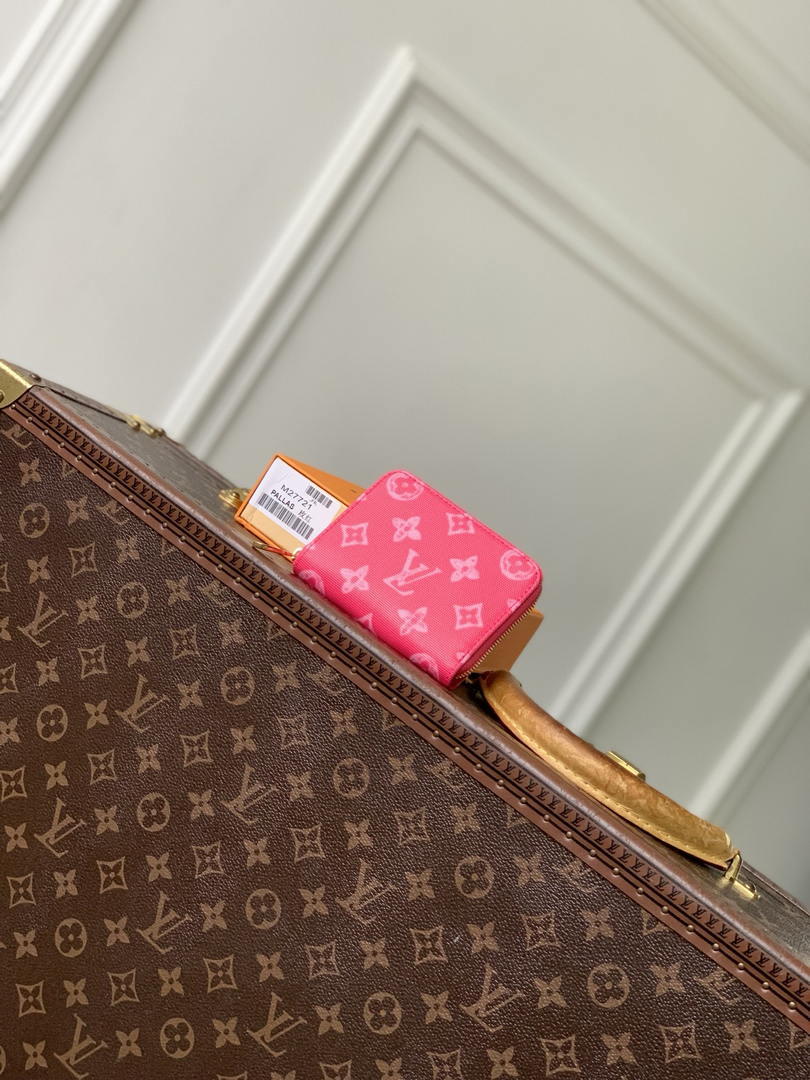 LV M27721 Louis Vuitton Zippy Coin Purse  Other Monogram Canvas  Rose Red