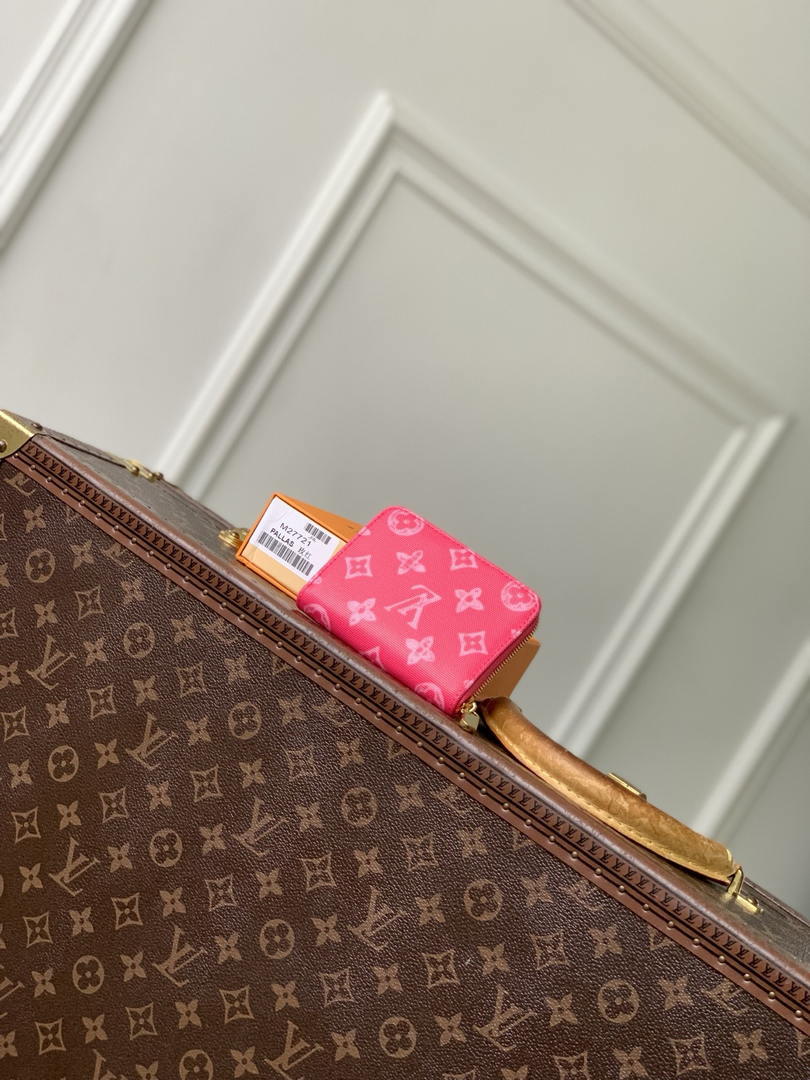 LV M27721 Louis Vuitton Zippy Coin Purse  Other Monogram Canvas  Rose Red
