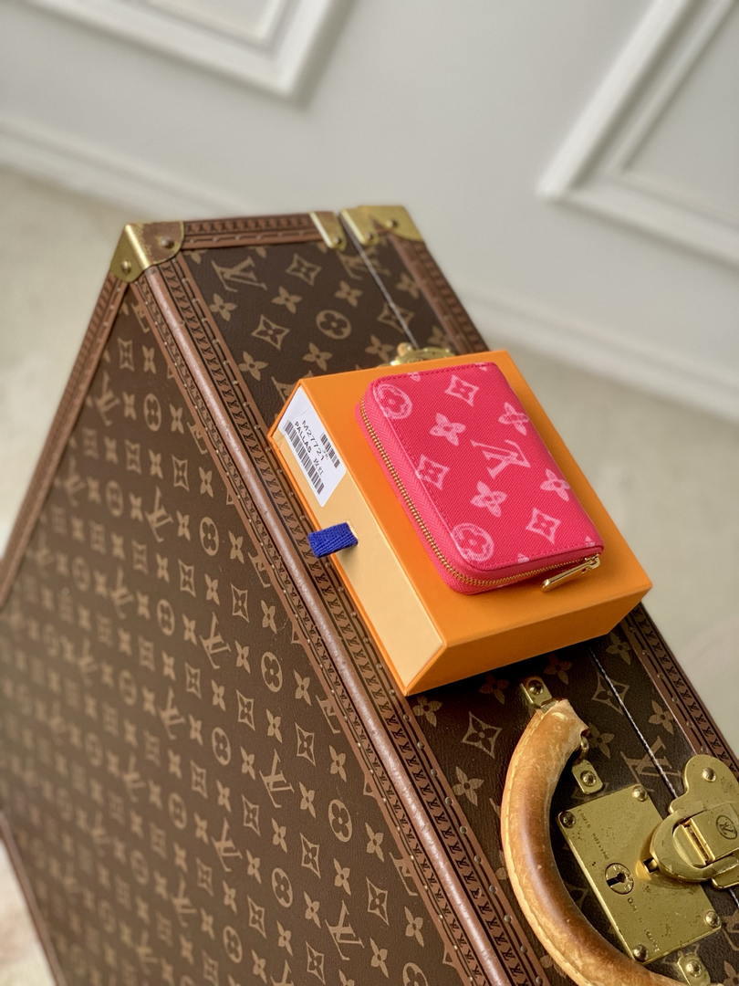LV M27721 Louis Vuitton Zippy Coin Purse  Other Monogram Canvas  Rose Red