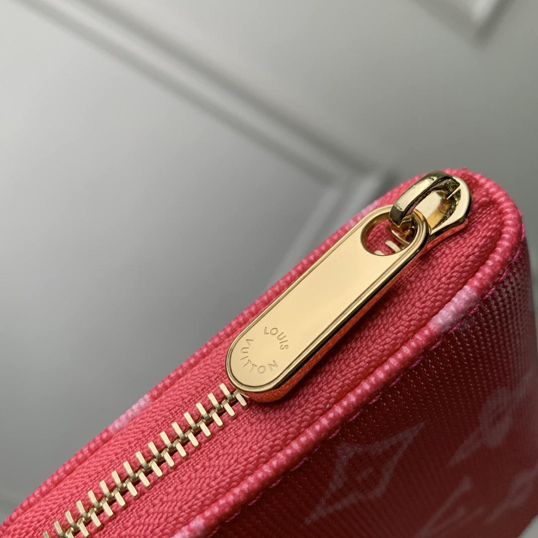LV M27721 Louis Vuitton Zippy Coin Purse  Other Monogram Canvas  Rose Red