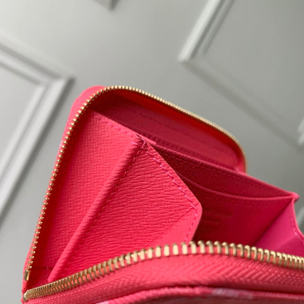 LV M27721 Louis Vuitton Zippy Coin Purse  Other Monogram Canvas  Rose Red