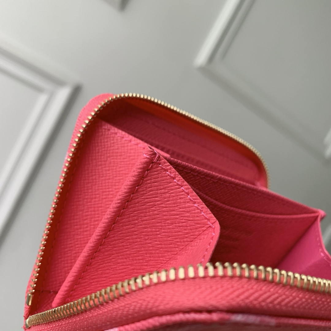 LV M27721 Louis Vuitton Zippy Coin Purse  Other Monogram Canvas  Rose Red