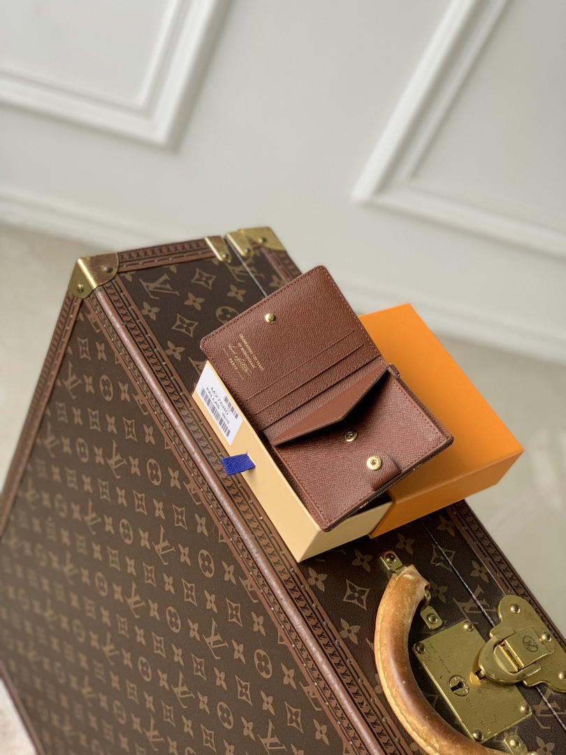 LV M27680  Louis Vuitton Zippy Coin Purse  Other Monogram Canvas Coffe Brown