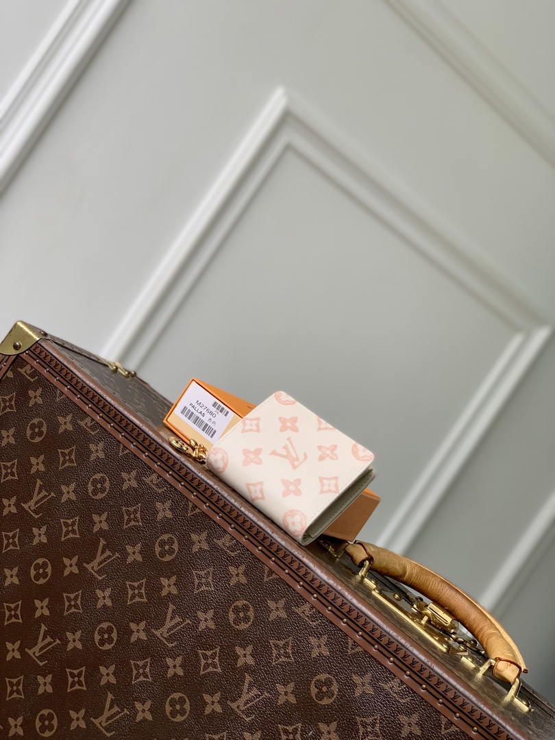 LV M27680 Louis Vuitton Zippy Coin Purse  Other Monogram Canvas Apricot Biege