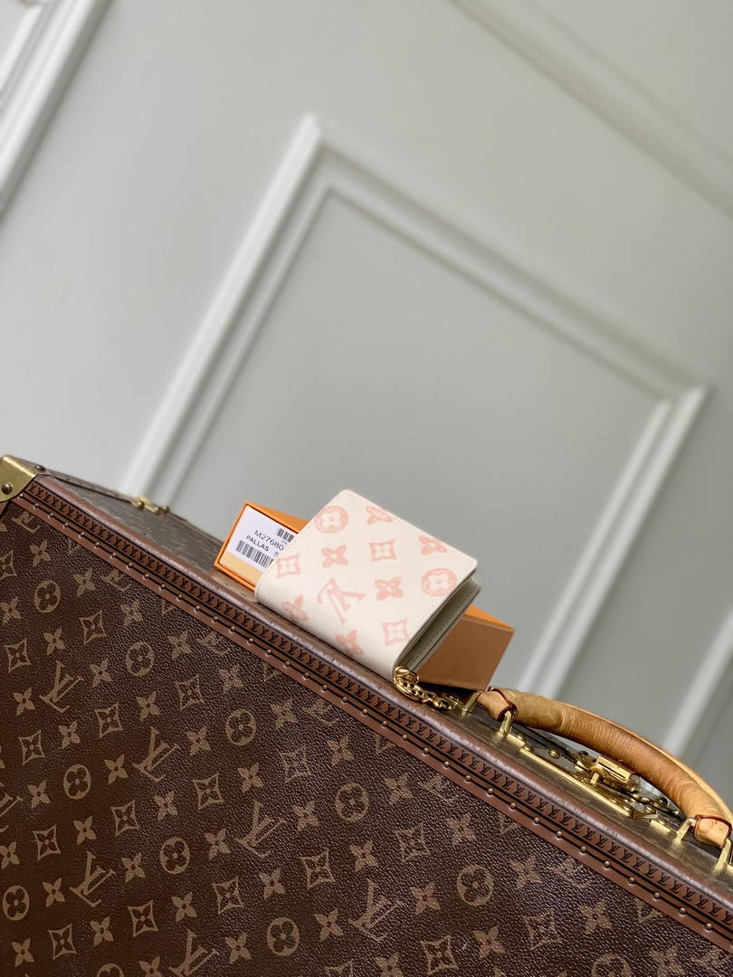 LV M27680 Louis Vuitton Zippy Coin Purse  Other Monogram Canvas Apricot Biege