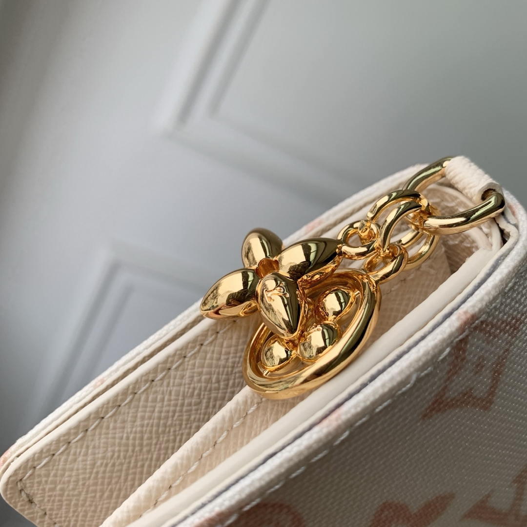 LV M27680 Louis Vuitton Zippy Coin Purse  Other Monogram Canvas Apricot Biege