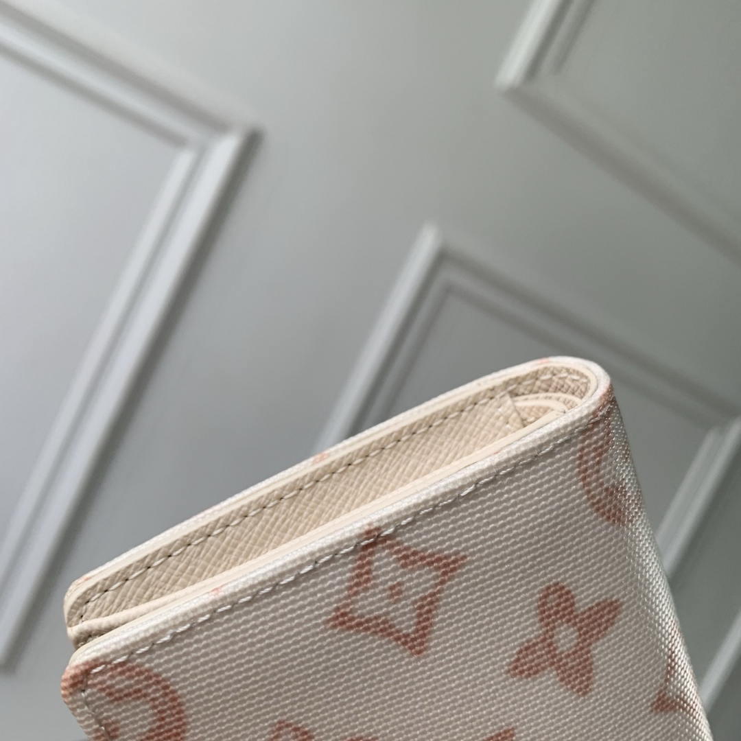 LV M27680 Louis Vuitton Zippy Coin Purse  Other Monogram Canvas Apricot Biege