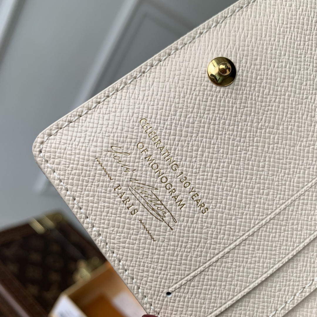 LV M27680 Louis Vuitton Zippy Coin Purse  Other Monogram Canvas Apricot Biege