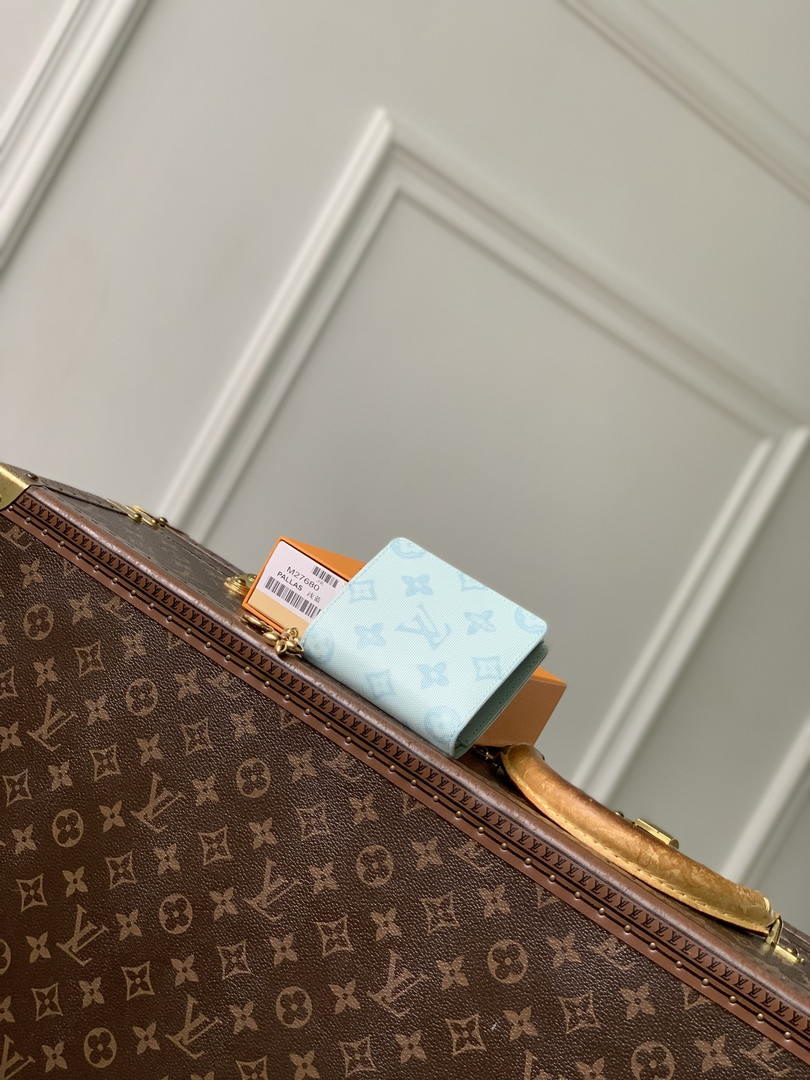 LV M27680 Louis Vuitton Zippy Coin Purse  Other Monogram Canvas Light Blue
