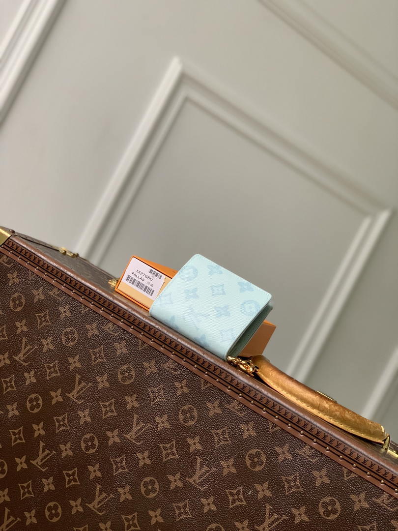 LV M27680 Louis Vuitton Zippy Coin Purse  Other Monogram Canvas Light Blue