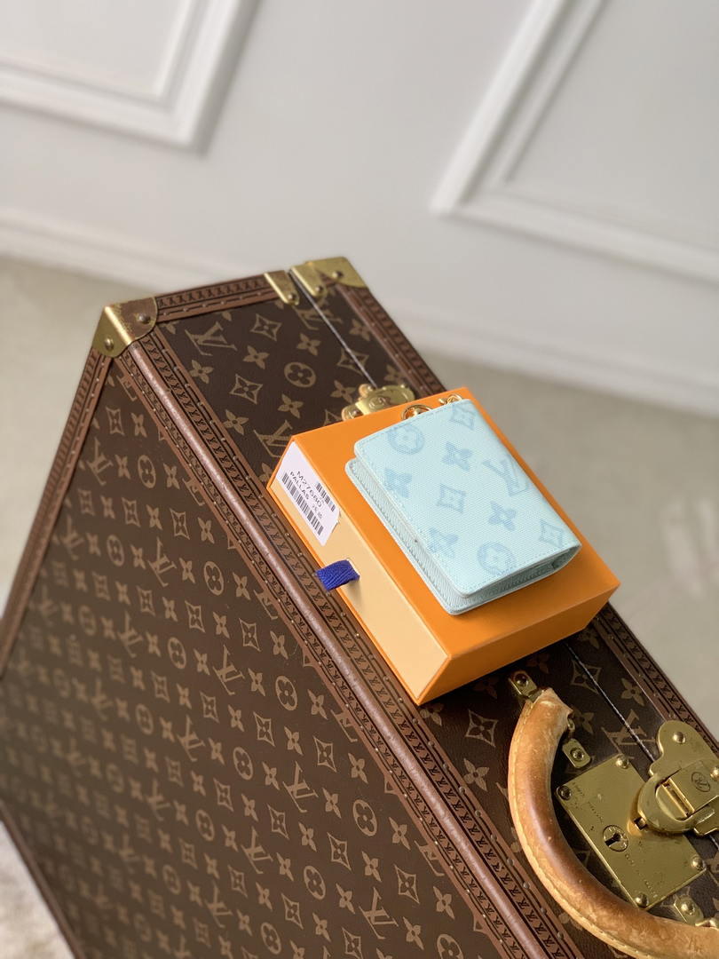 LV M27680 Louis Vuitton Zippy Coin Purse  Other Monogram Canvas Light Blue