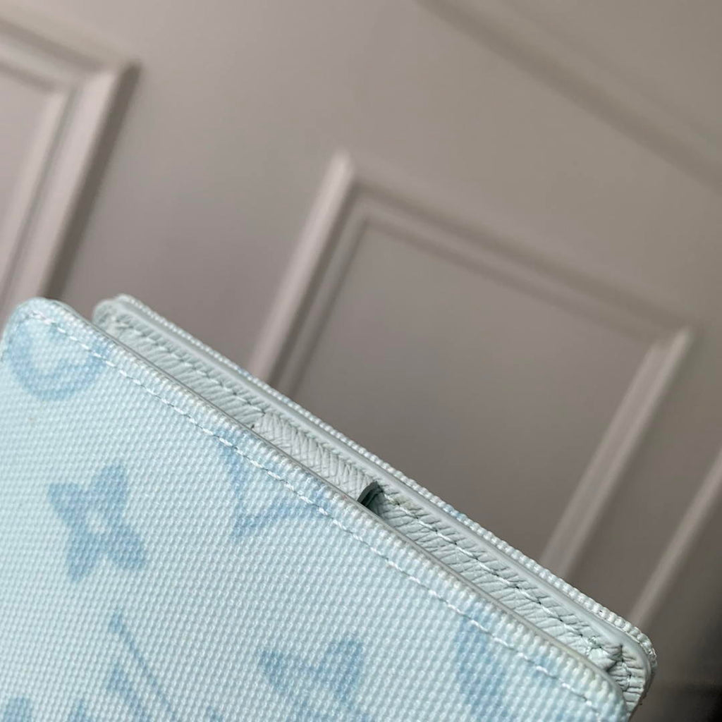LV M27680 Louis Vuitton Zippy Coin Purse  Other Monogram Canvas Light Blue