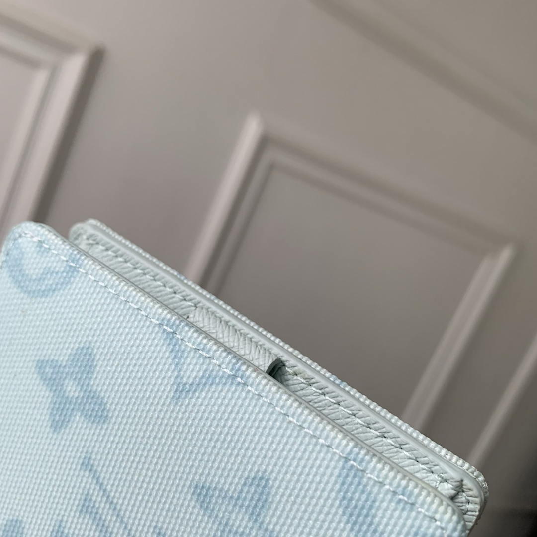 LV M27680 Louis Vuitton Zippy Coin Purse  Other Monogram Canvas Light Blue