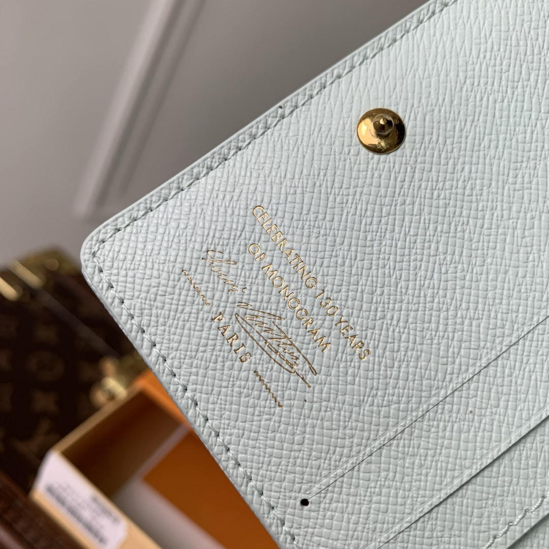 LV M27680 Louis Vuitton Zippy Coin Purse  Other Monogram Canvas Light Blue