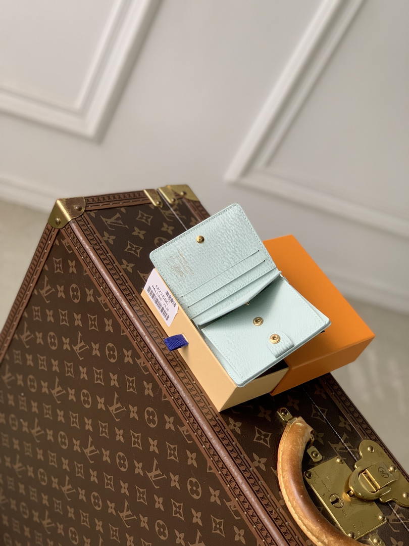 LV M27680 Louis Vuitton Zippy Coin Purse  Other Monogram Canvas Light Blue