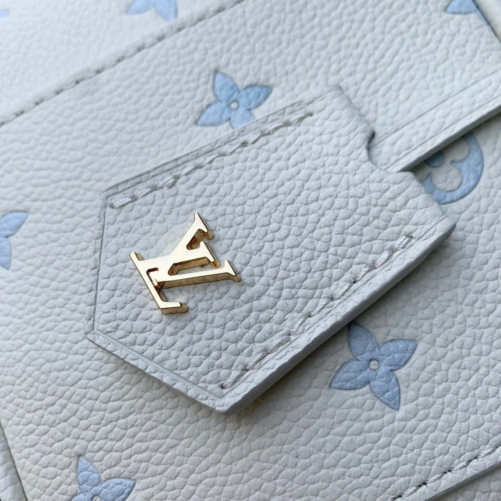 LV M27744 Louis Vuitton Vanity Chain Pouch Bag Milky White/Blue
