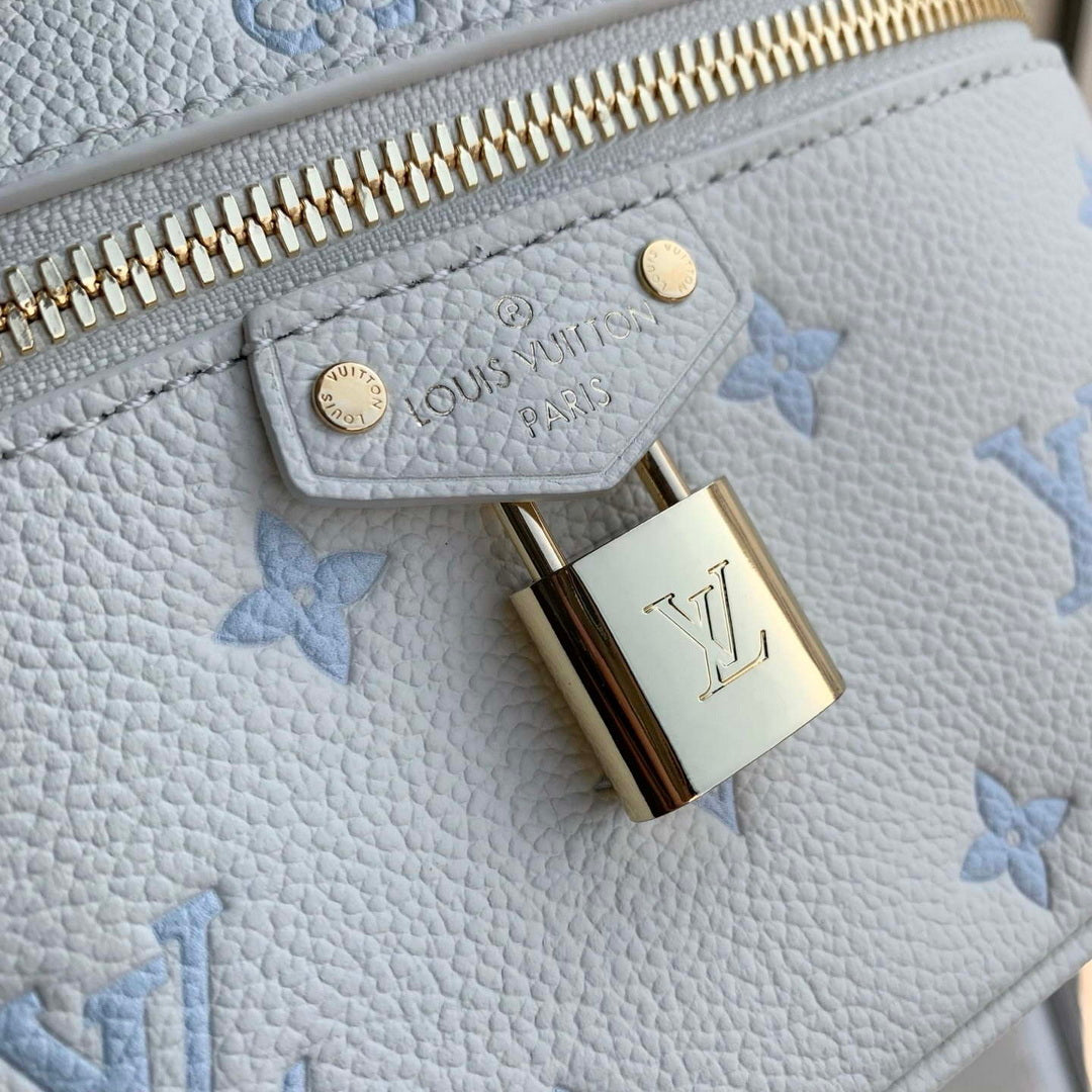 LV M27744 Louis Vuitton Vanity Chain Pouch Bag Milky White/Blue