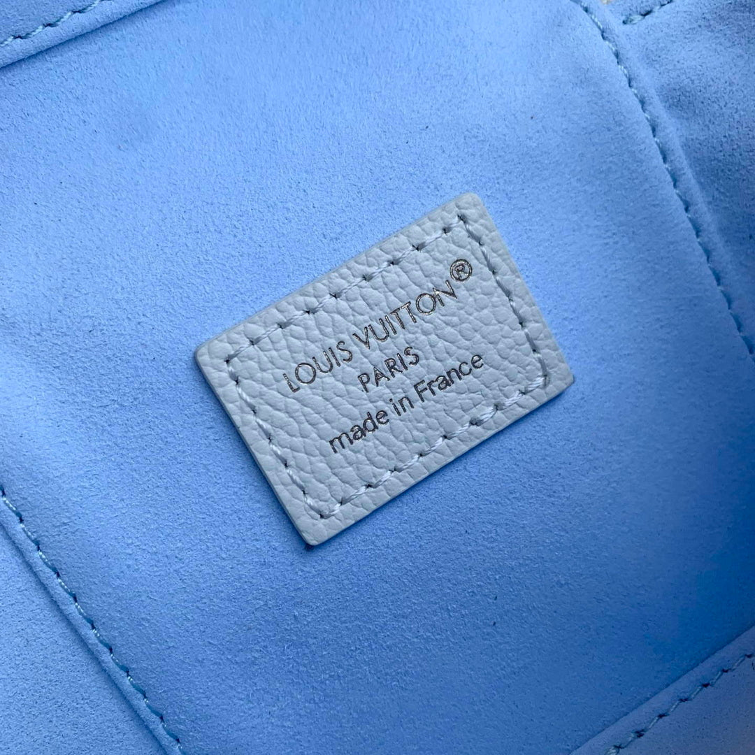 LV M27744 Louis Vuitton Vanity Chain Pouch Bag Milky White/Blue