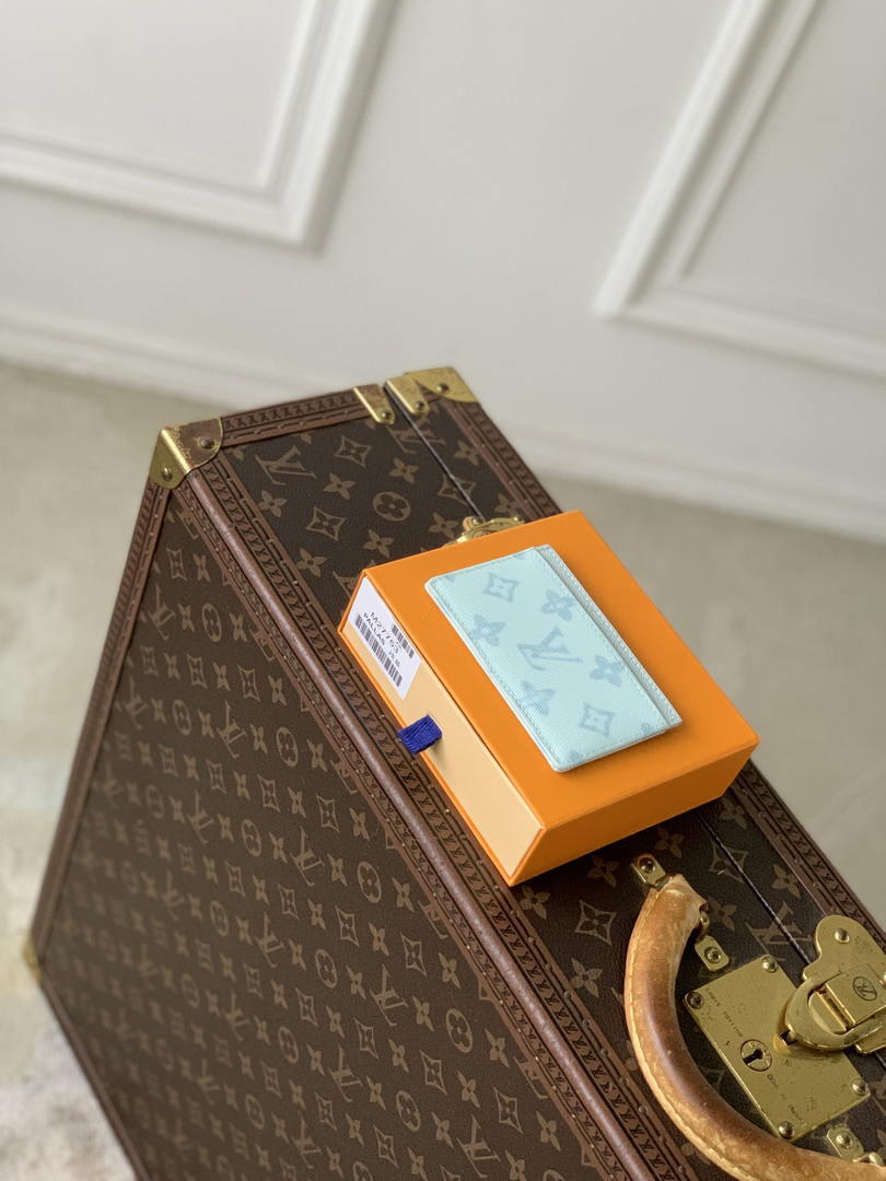 LV M27756 Louis Vuitton Card Holder Other Monogram Canvas Ligth Blue